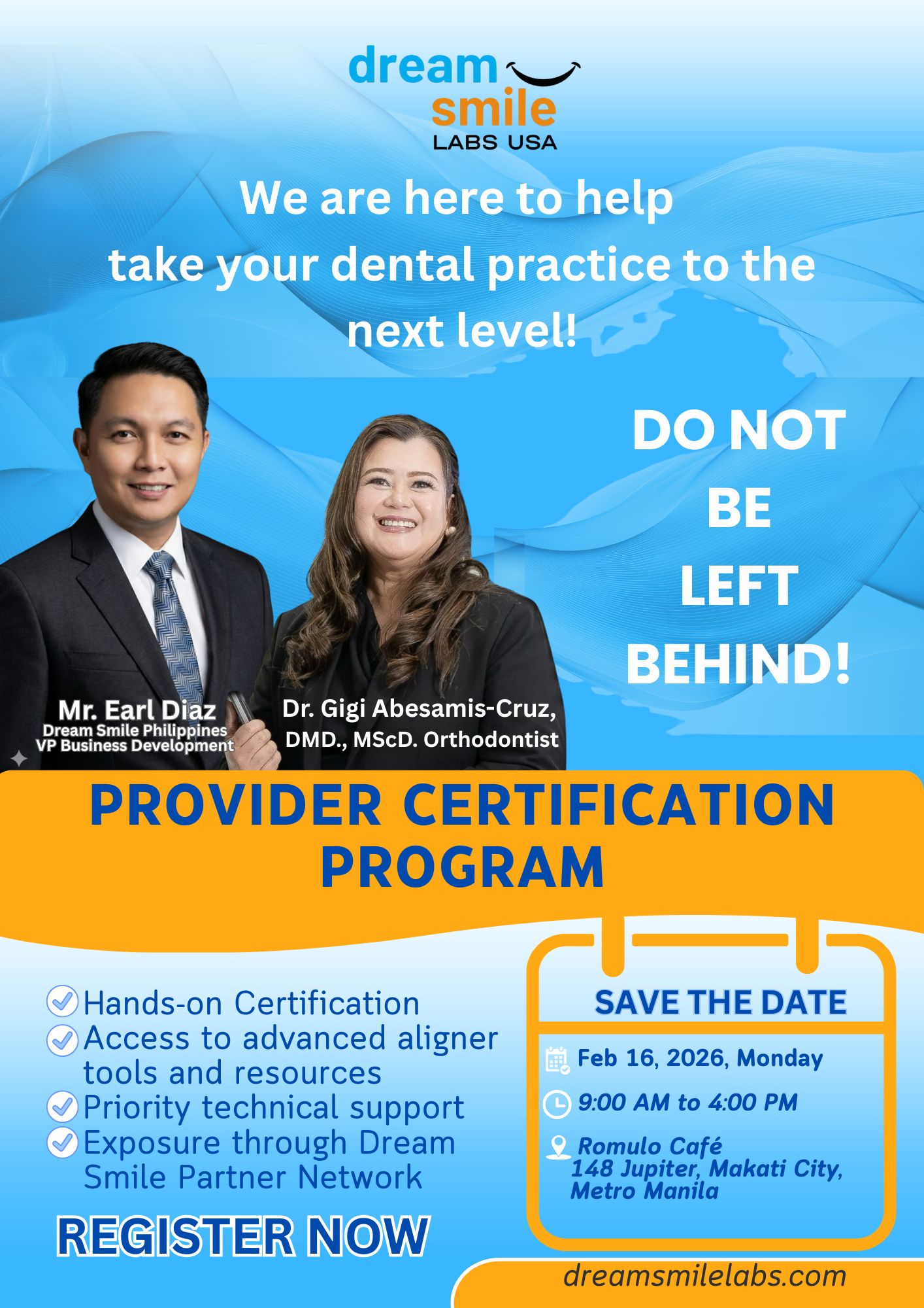Dream Smile Provider Certification Program – February 16, 2026